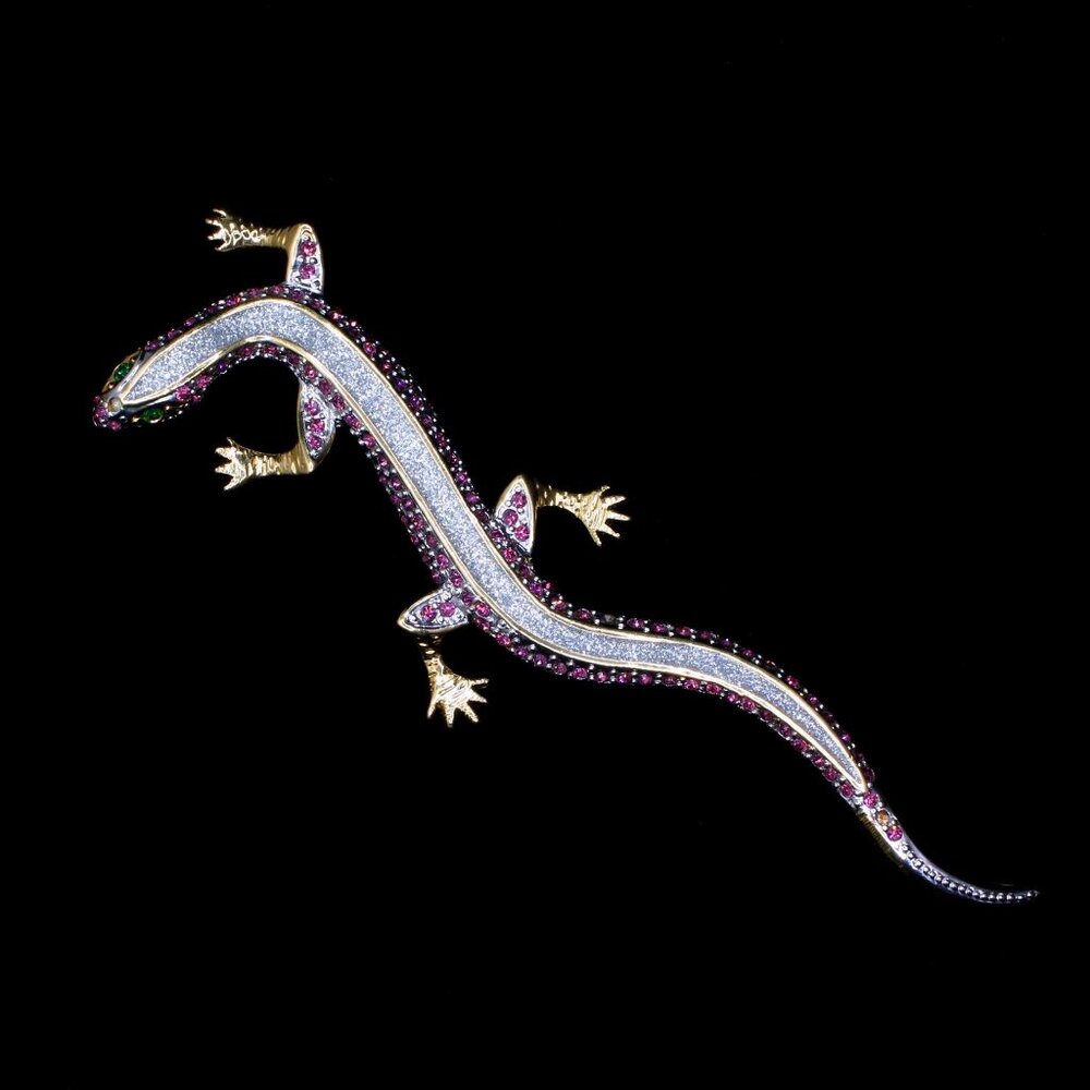 VINTAGE Ciro Costume Jewelry Salamander Brooch.